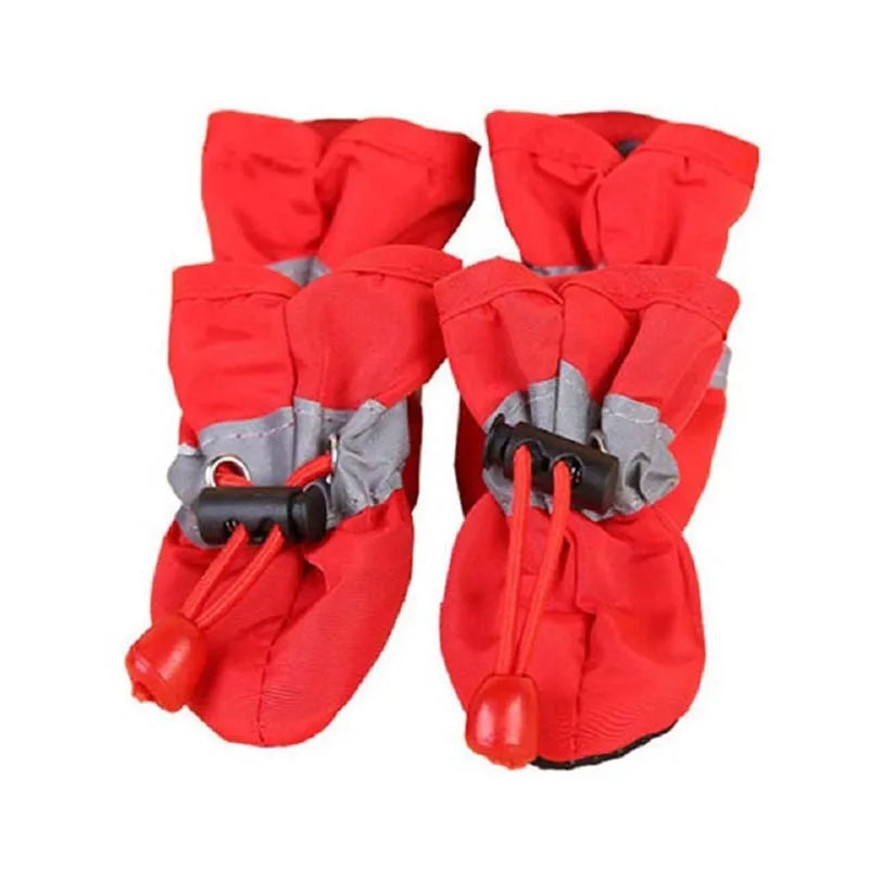 New 4pcs Pet Dog Shoes Anti-slip Rain Snow Boot