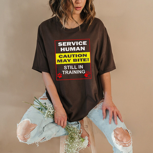 "Emotional Support Human, Do Not Pet" T-Shirt – Funny Service Dog Love Graphic Tee