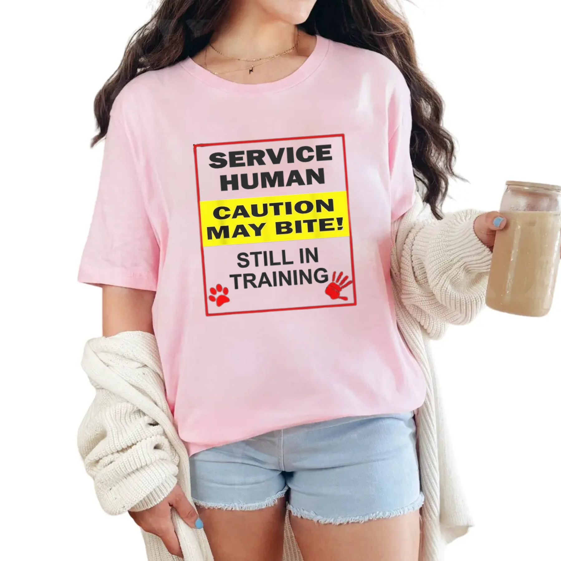 "Emotional Support Human, Do Not Pet" T-Shirt – Funny Service Dog Love Graphic Tee