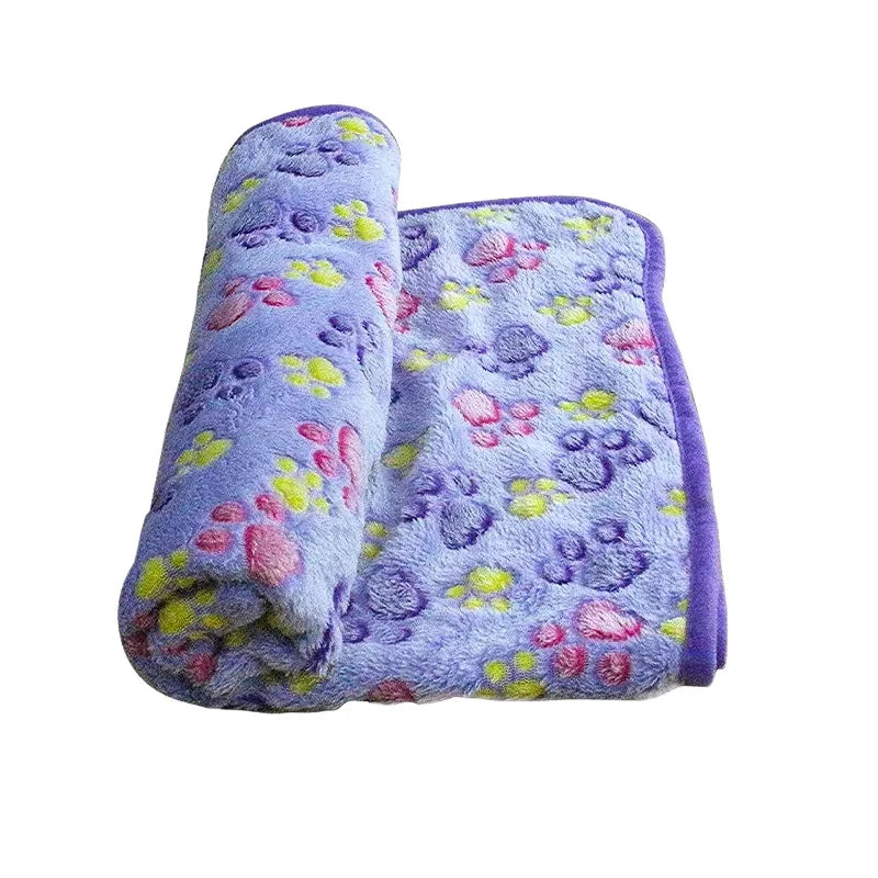 Soft Fluffy Pet Blanket – Cute Cartoon Pattern