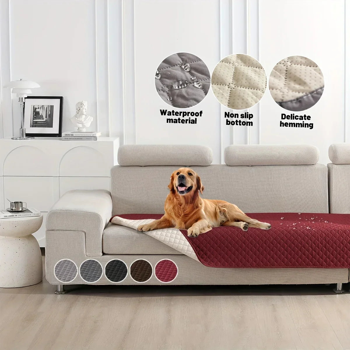 DecorBites™ Dog Bed Cover: Waterproof & Non-Slip Pet Blanket for Furniture & Car