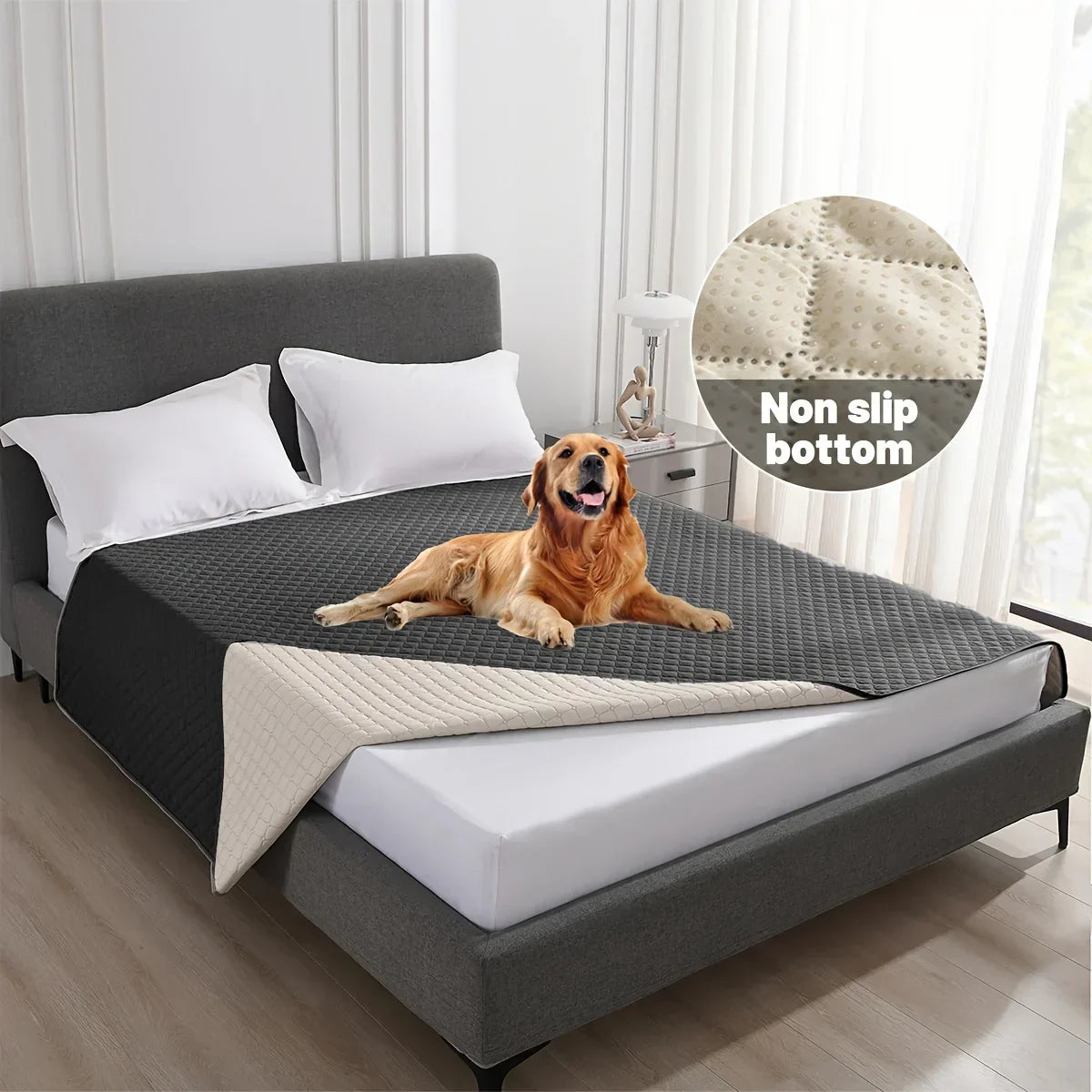 DecorBites™ Dog Bed Cover: Waterproof & Non-Slip Pet Blanket for Furniture & Car