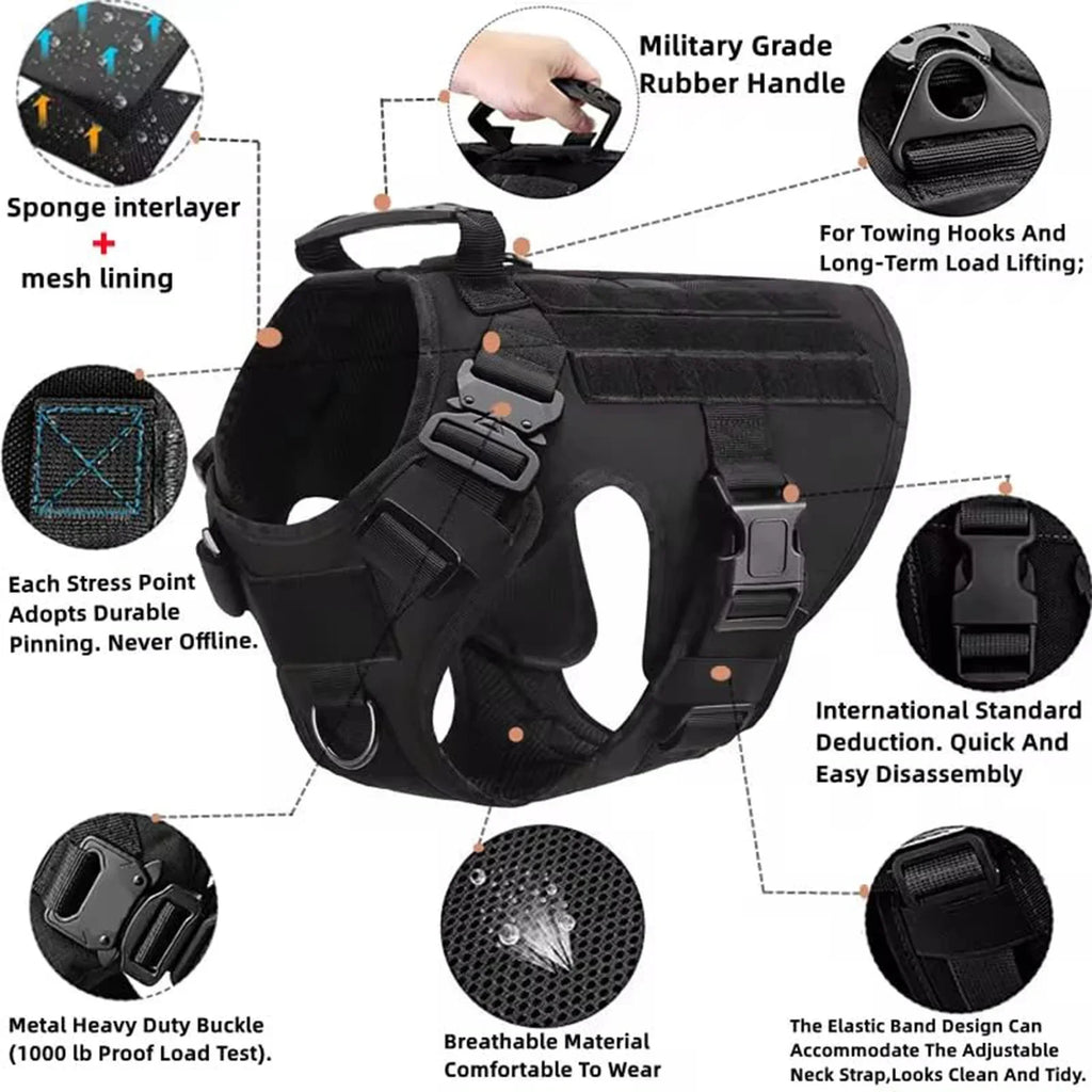 Ultimate Explorer Tactical Dog Harness & Leash Set