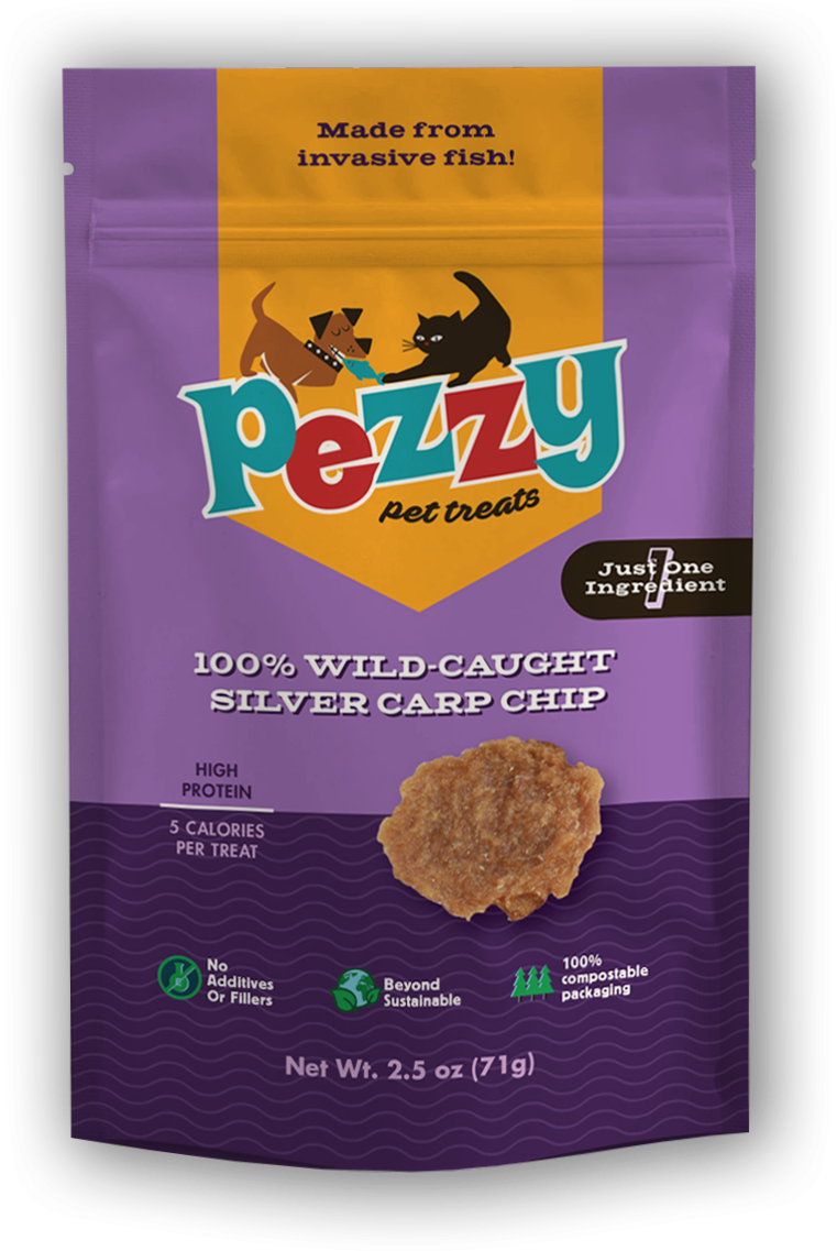 Pezzy Pets Silver Carp Chips Treats Bag, Single Ingredient
