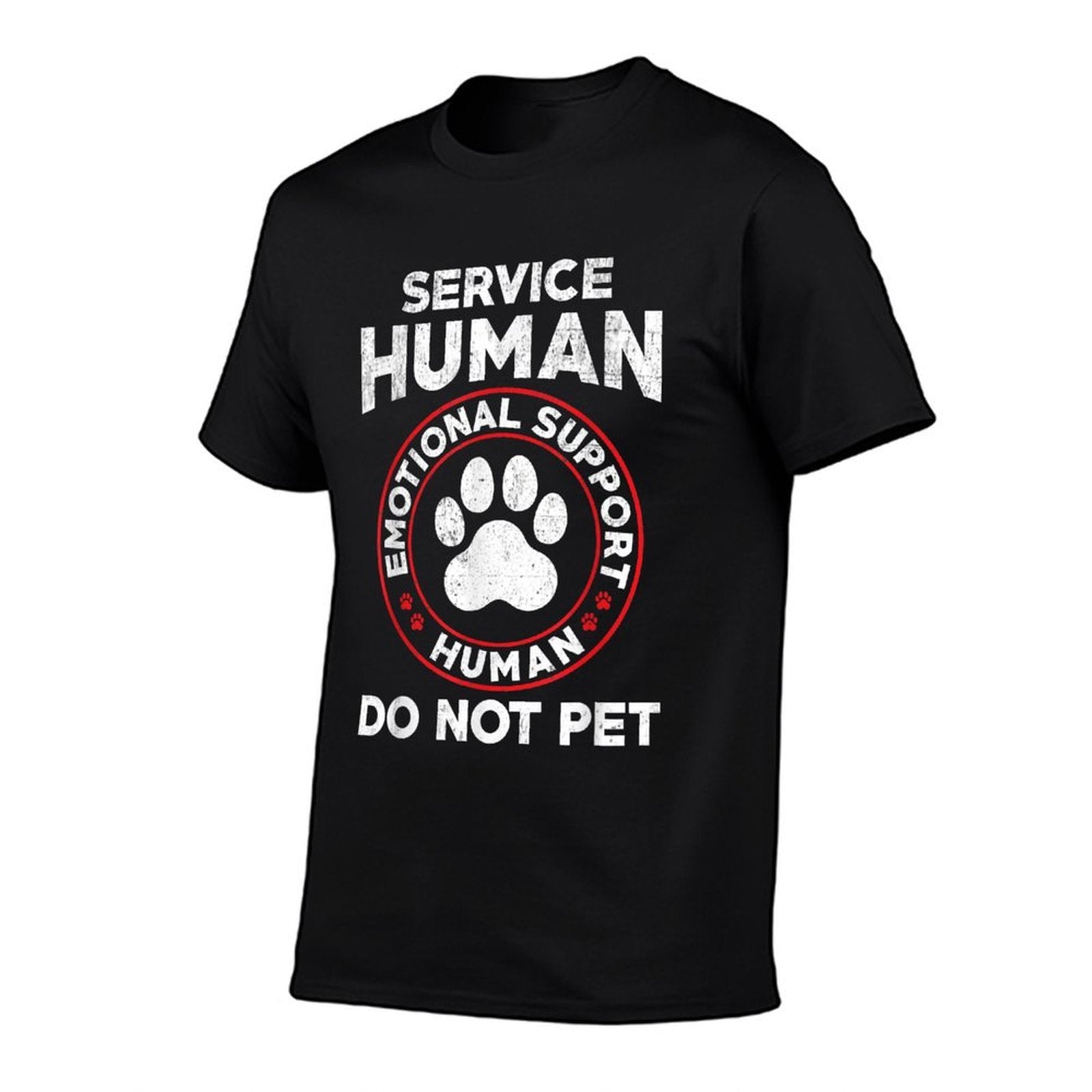 Service Dog Human Do Not Pet Funny Rescue Dog Owner Vintage  Cotton T-Shirt