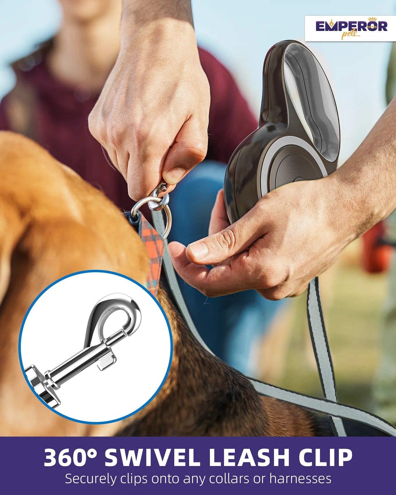 Unleash Adventure! 🌟 16ft Heavy-Duty Retractable Leash for Large Dogs (up to 110lbs) 🐾