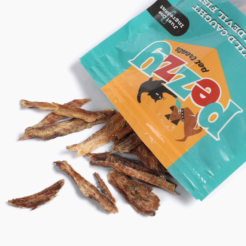 Pezzy Pets Devil Fish Strips Treats Bag, Single Ingredient