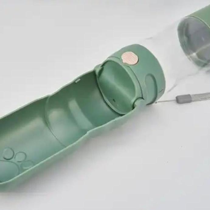 Travel Dog Water Bottle with Treat Holder – Leakproof & BPA-Free 350mL